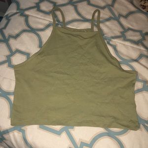 Olive Green Crop Top
